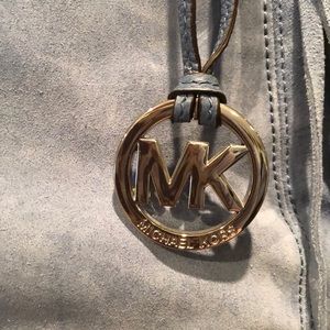 Michael Kors NWT BLUE suede fringe hobo bag